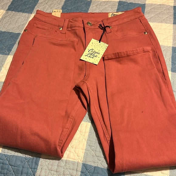 NWT COSMIC BLUE LOVE
Milo Side Split Capri Skinny Jean in Flamingo Pink - Picture 6 of 13